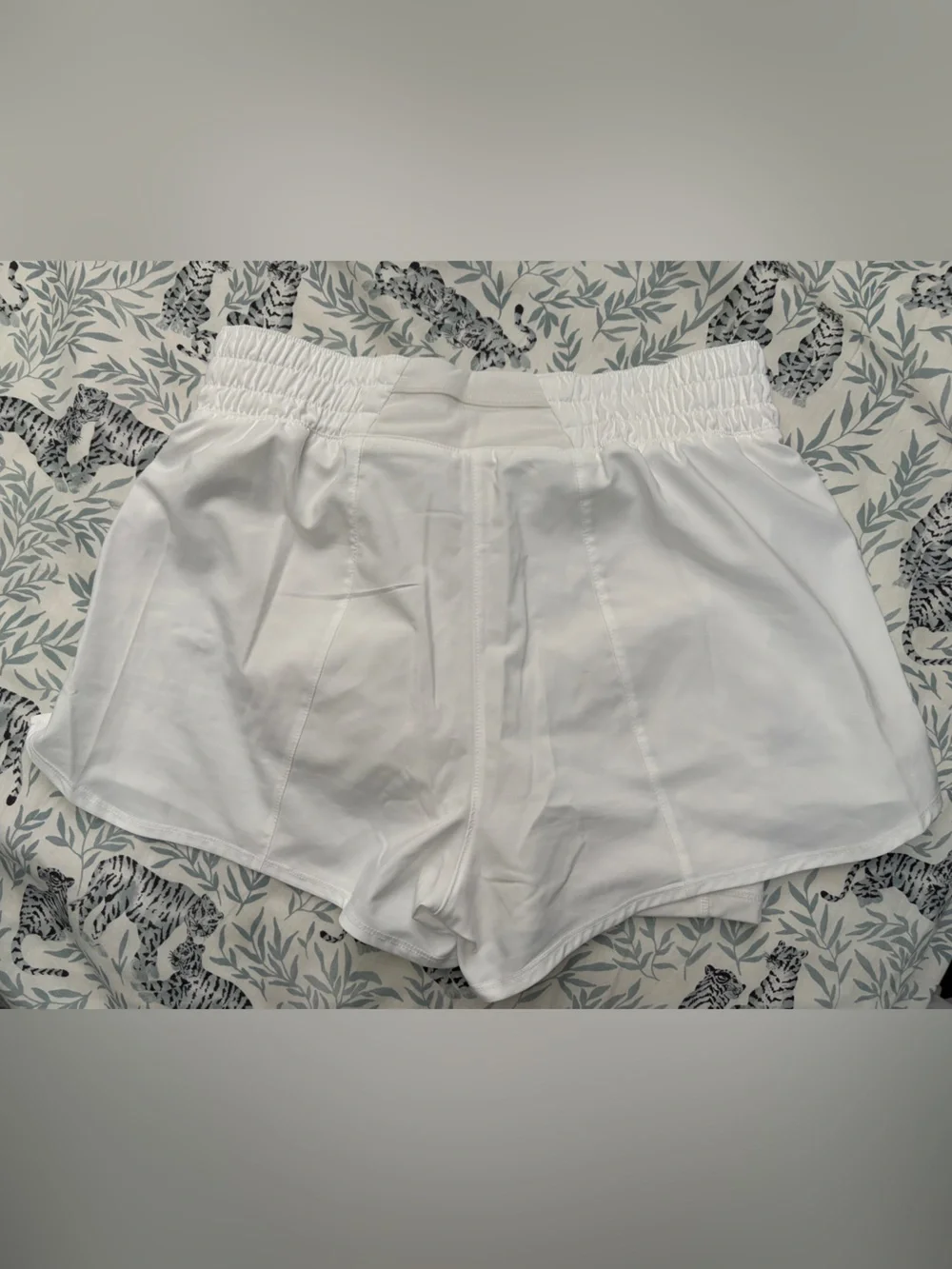 Nike Women’s White Athletic Running Shorts with Smocked Waistband